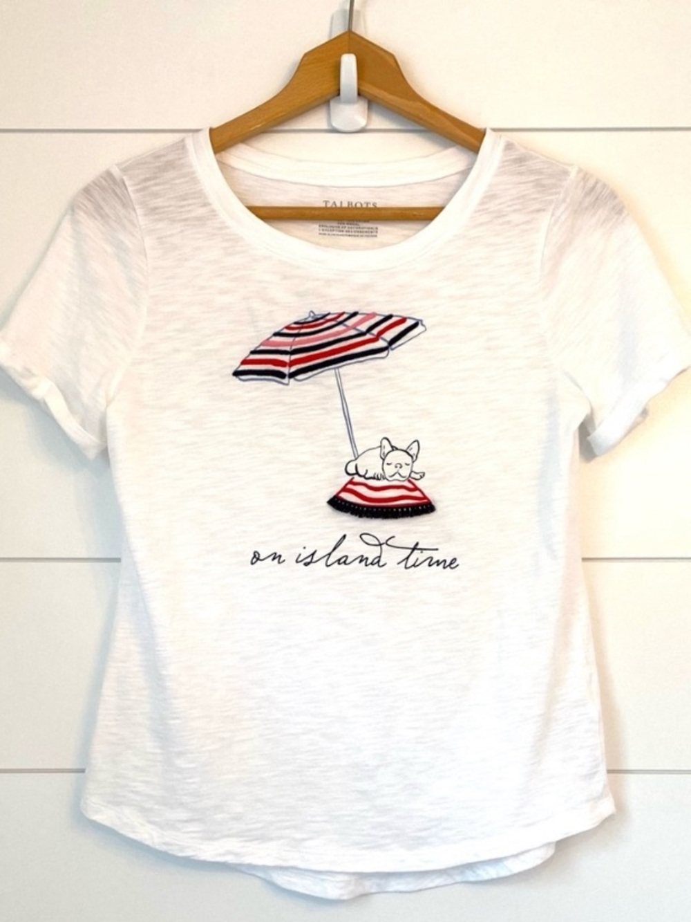 **2 for $15** Talbots “on island time” tee (XS)